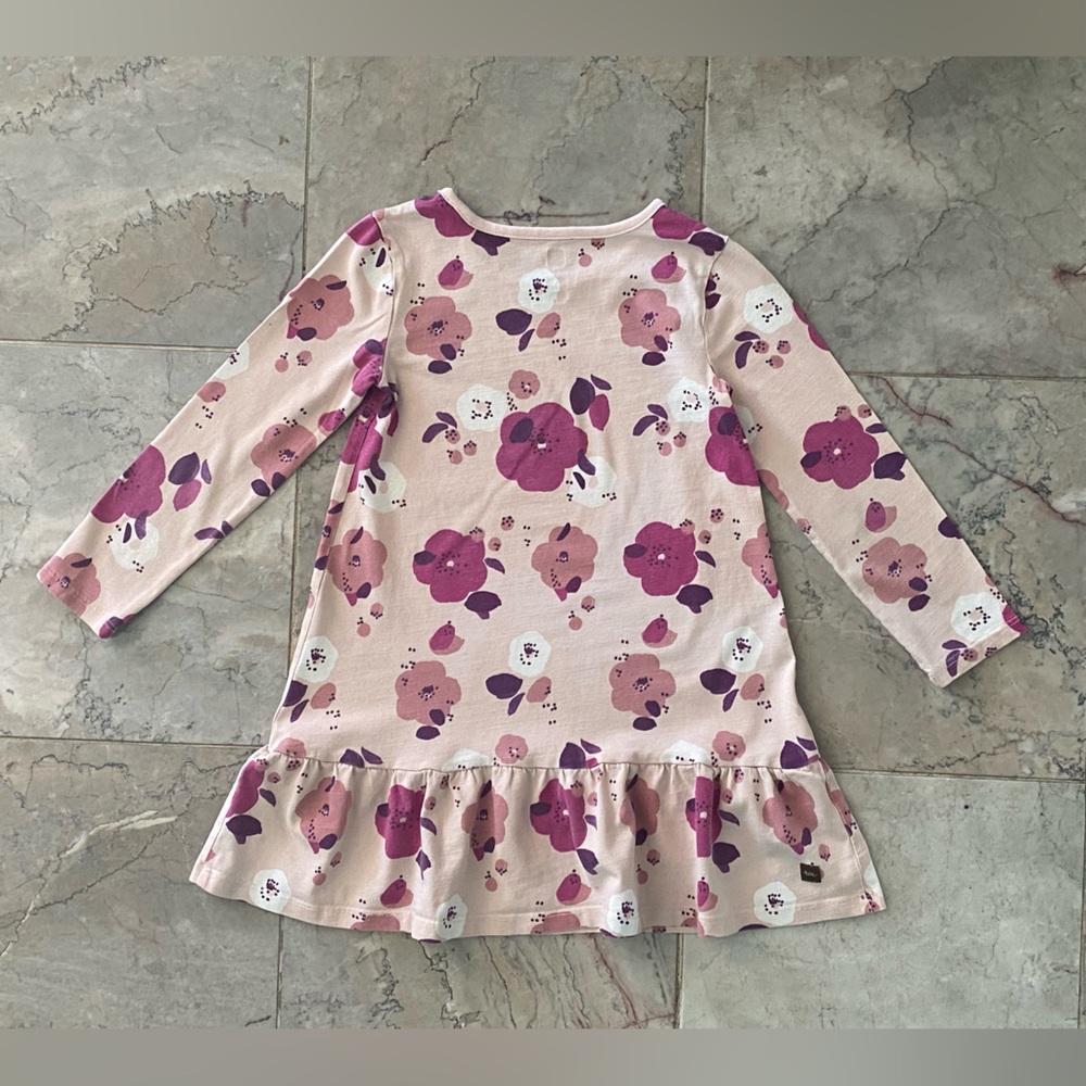 Tea Collection of Two Fuchsia Size 5 Floral Dresses Both in Excellent Condition - Picture 5 of 15
